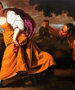 Corisca And The Satyr By Artemisia Gentileschi Paint By Number