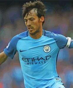 David Silva Manchester City Paint By Number