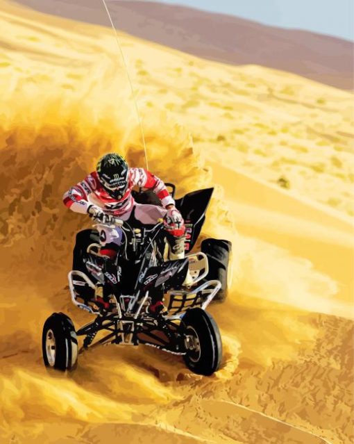 Desert Quad Bike Paint By Number