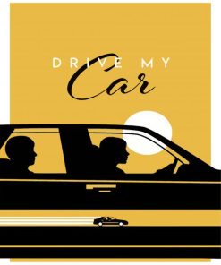 Drive My Car Poster Illustration Paint By Number