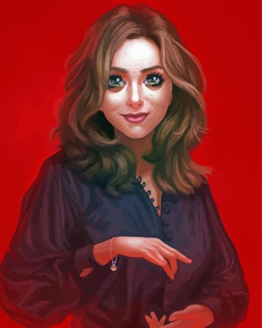 Elizabeth Olsen Art Illustration Paint By Number