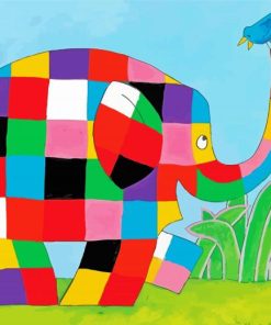 Elmer The Patchwork Elephant Paint By Number