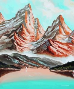 Emerald Lake And Mountains Paint By Number