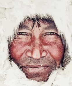 Eskimo Man Face Paint By Number