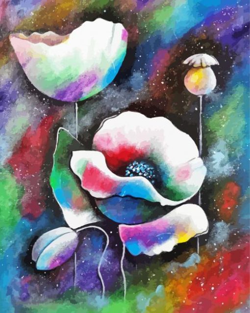 Floral Space Paint By Number