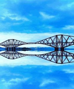 Forth Railway Bridge Water Reflection Paint By Number