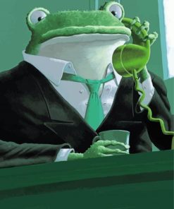 Frog Wearing Suit Paint By Number