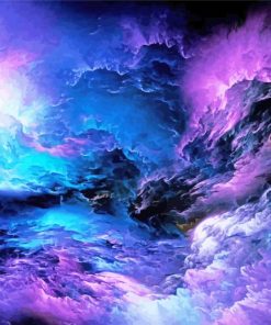 Galaxy Abstract Clouds Paint By Number