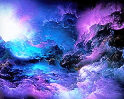 Galaxy Abstract Clouds Paint By Number