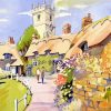 Godshill Cottages And Church Art Paint By Number