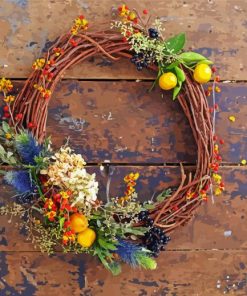 Grapevine Wreath Paint By Number