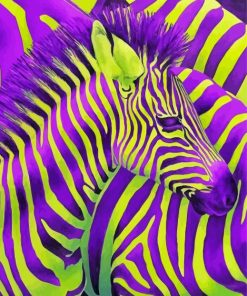 Green Zebra Animal Paint By Number