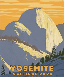 Half Dome Yosemite National Park California Paint By Number