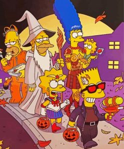 Halloween Simpson Art Paint By Number