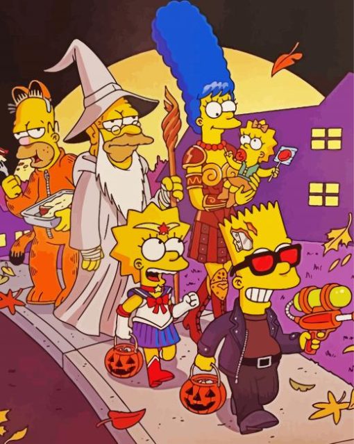 Halloween Simpson Art Paint By Number