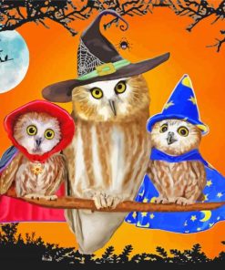 Halloween Owls Paint By Number