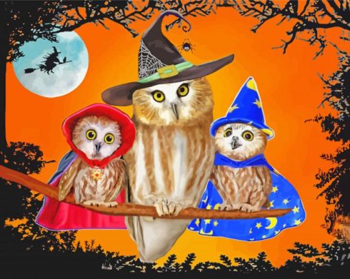 Halloween Owls Paint By Number