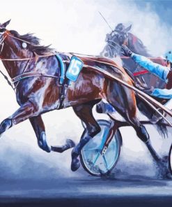 Harness Horse Racing Paint By Number