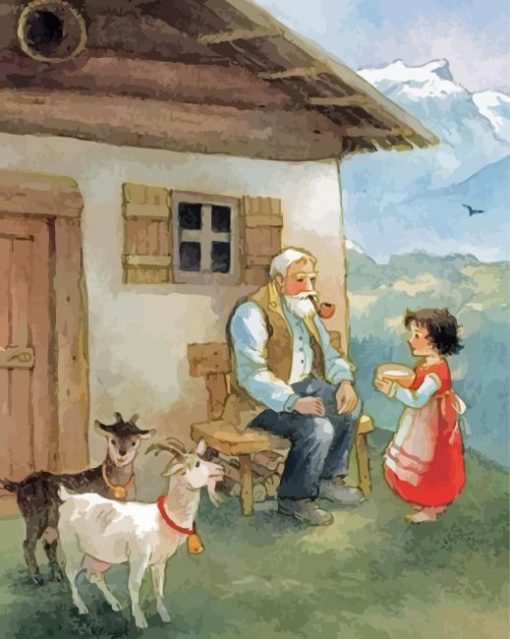 Heidi And The Grandpa Paint By Number