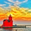 Holland Michigan Lighthouse Paint By Number