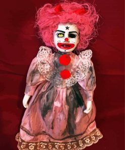 Horror Doll With Red Hair Paint By Number