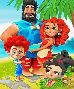 Island Family Characters Paint By Number