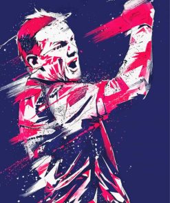 Illustration Wayne Rooney Paint By Number