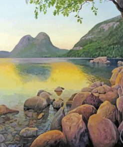 Jordan Pond Maine Art Paint By Number