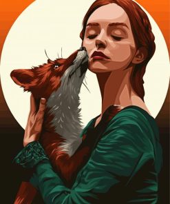 Lady With Fox Art Paint By Number