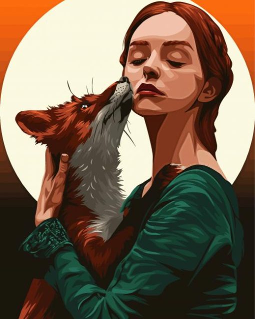 Lady With Fox Art Paint By Number