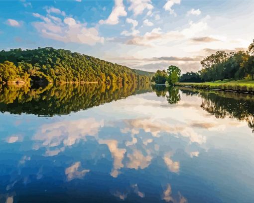 Lake Austin Landscape Paint By Number