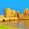 Lebanon Sidon Sea Castle Paint By Number