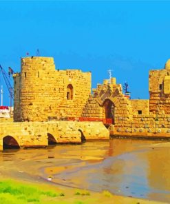 Lebanon Sidon Sea Castle Paint By Number