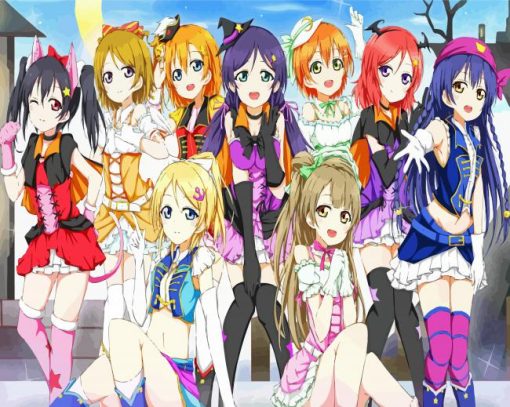 Love Live Anime Girls Paint By Number