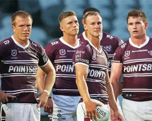 Manly NRL Team Paint By Number