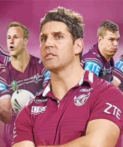 Manly Warringah Sea Eagles Rugby Team Paint By Number