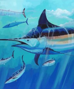 Marlin Fish Underwater Paint By Number