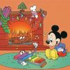 Mickey Mouse Christmas Art Paint By Number