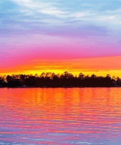 Minnesota Lake Sunset View Paint By Number