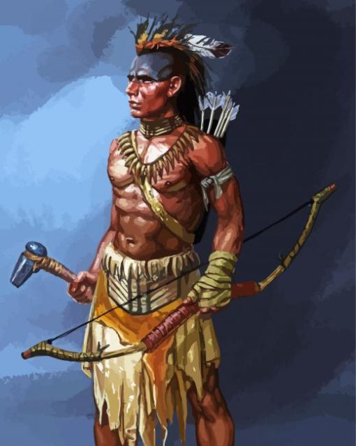 Native Warrior Paint By Number