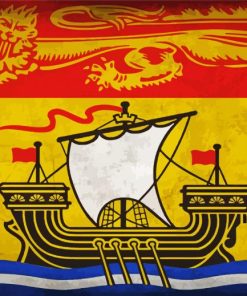 New Brunswick Flag Paint By Number