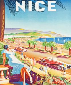 Nice Art Deco Travel Poster Paint By Number