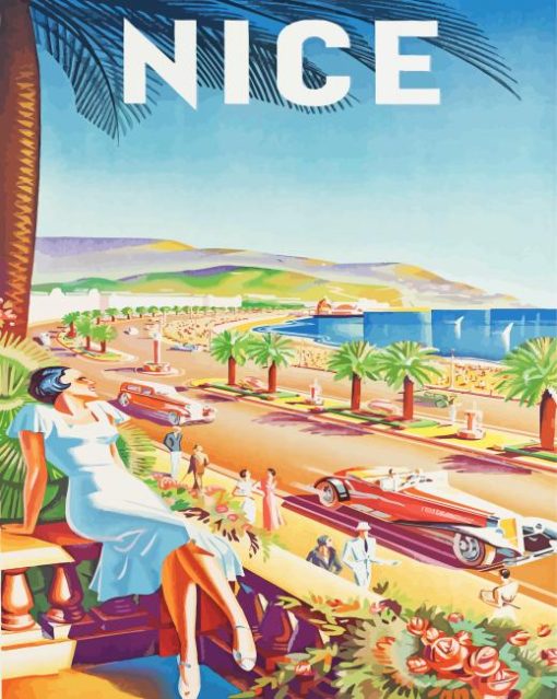 Nice Art Deco Travel Poster Paint By Number