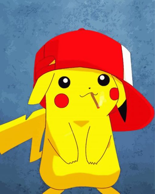 Pikachu Smoking Paint By Number