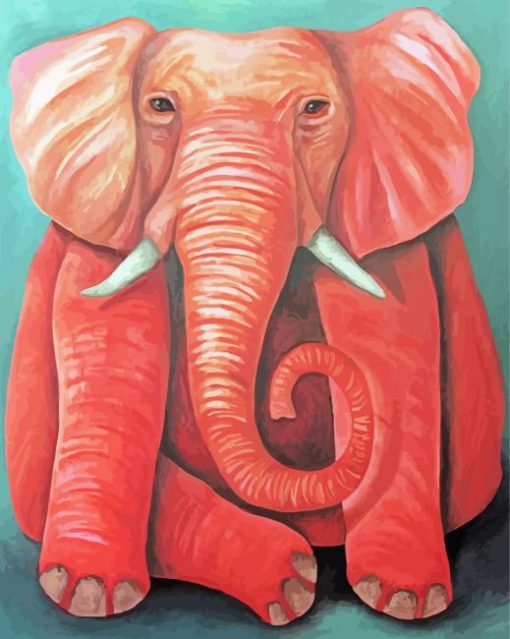 Pink Elephant Paint By Number