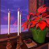 Poinsettia Flowers With Candles Paint By Number