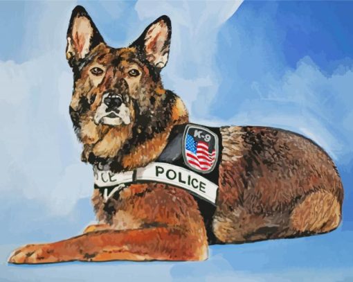 Police Dog Paint By Number