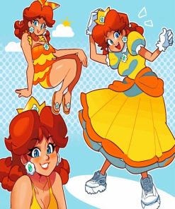 Princess Mario Daisy Paint By Number