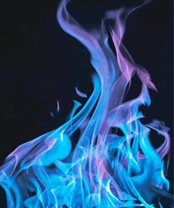 Purple And Blue Flame Paint By Number