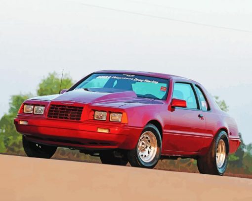 Red 1986 Ford Tbird Car Paint By Number